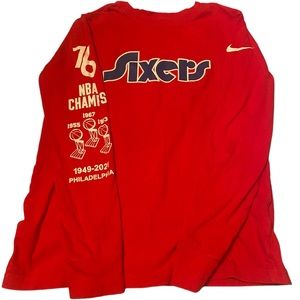 Youth Nike 76ers long sleeve t-shirt